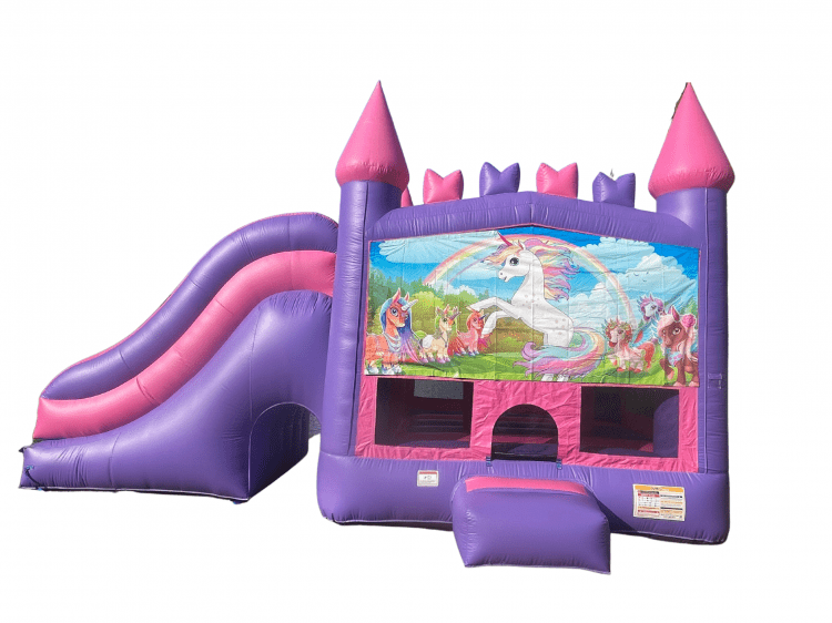 Unicorn Bounce House Slide Combo