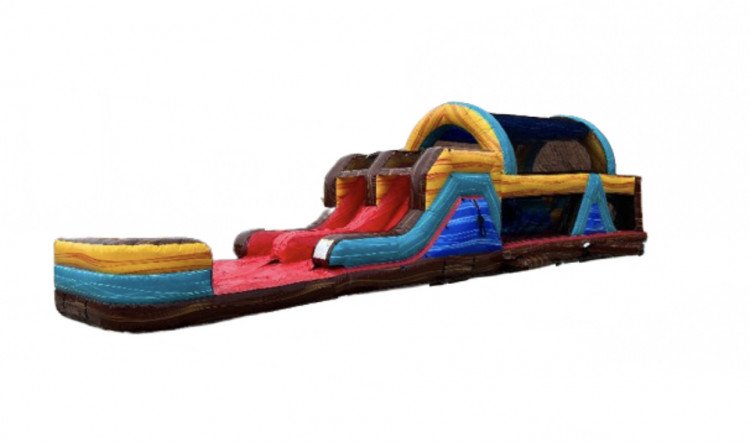 Tropic Shock 46’ Obstacle Course Dual Lane Slide Combo